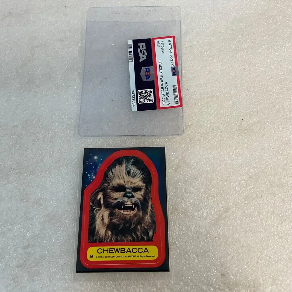 1977 Star Wars Stickers #16 Chewbacca PSA Miscut No Holder Cert#64733534